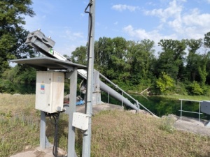 A l'Est du champ, le point de contrôle avancé des pollutions.. En cas de détection, on arrête de pomper…