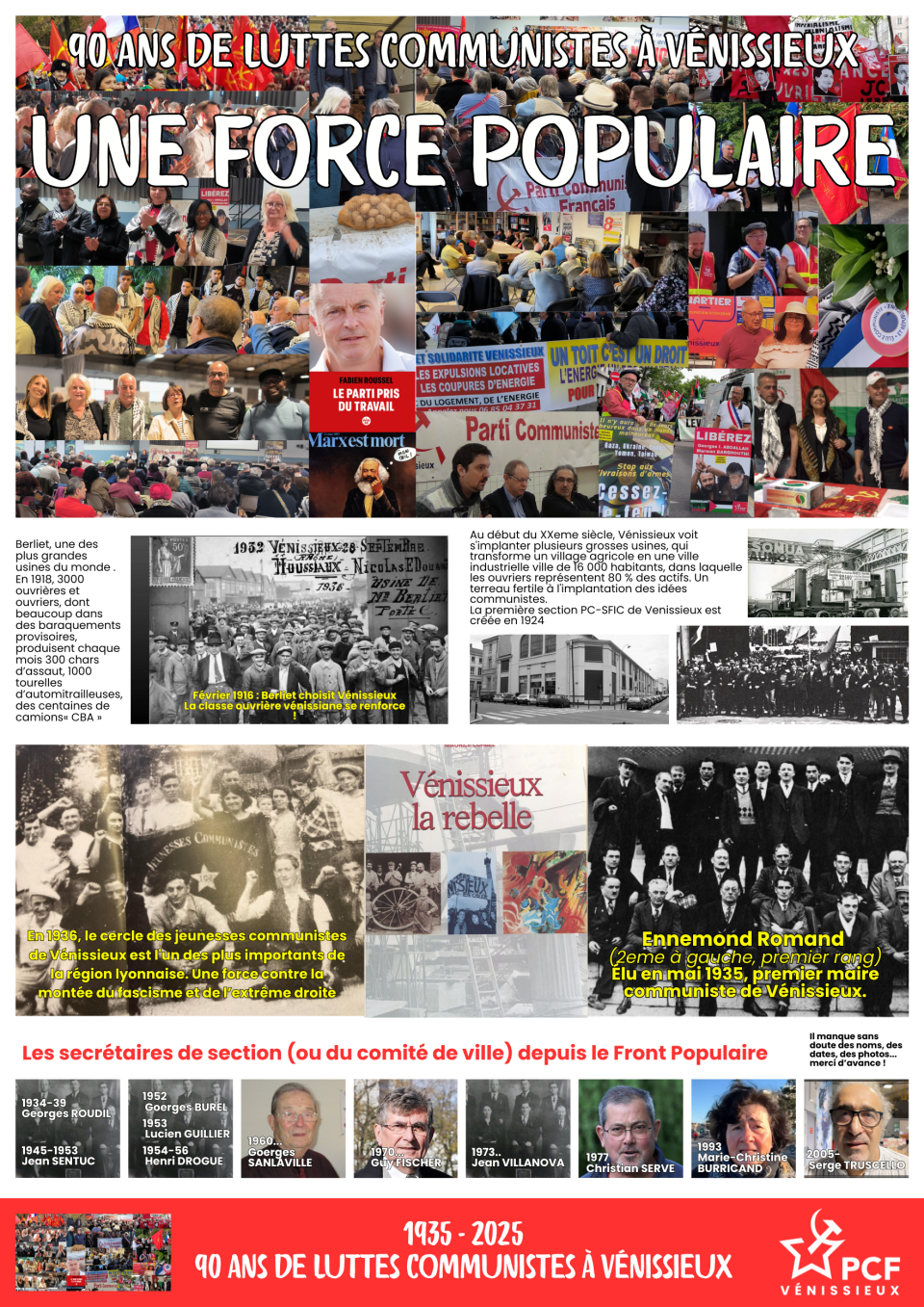 P0 _90 ans de luttes communistes à Vénissieux